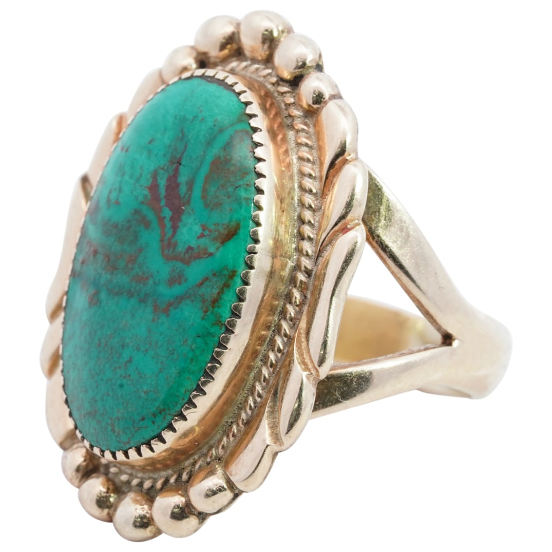 VIntage 14k Gold and Amazonite Ring (1 of 6)