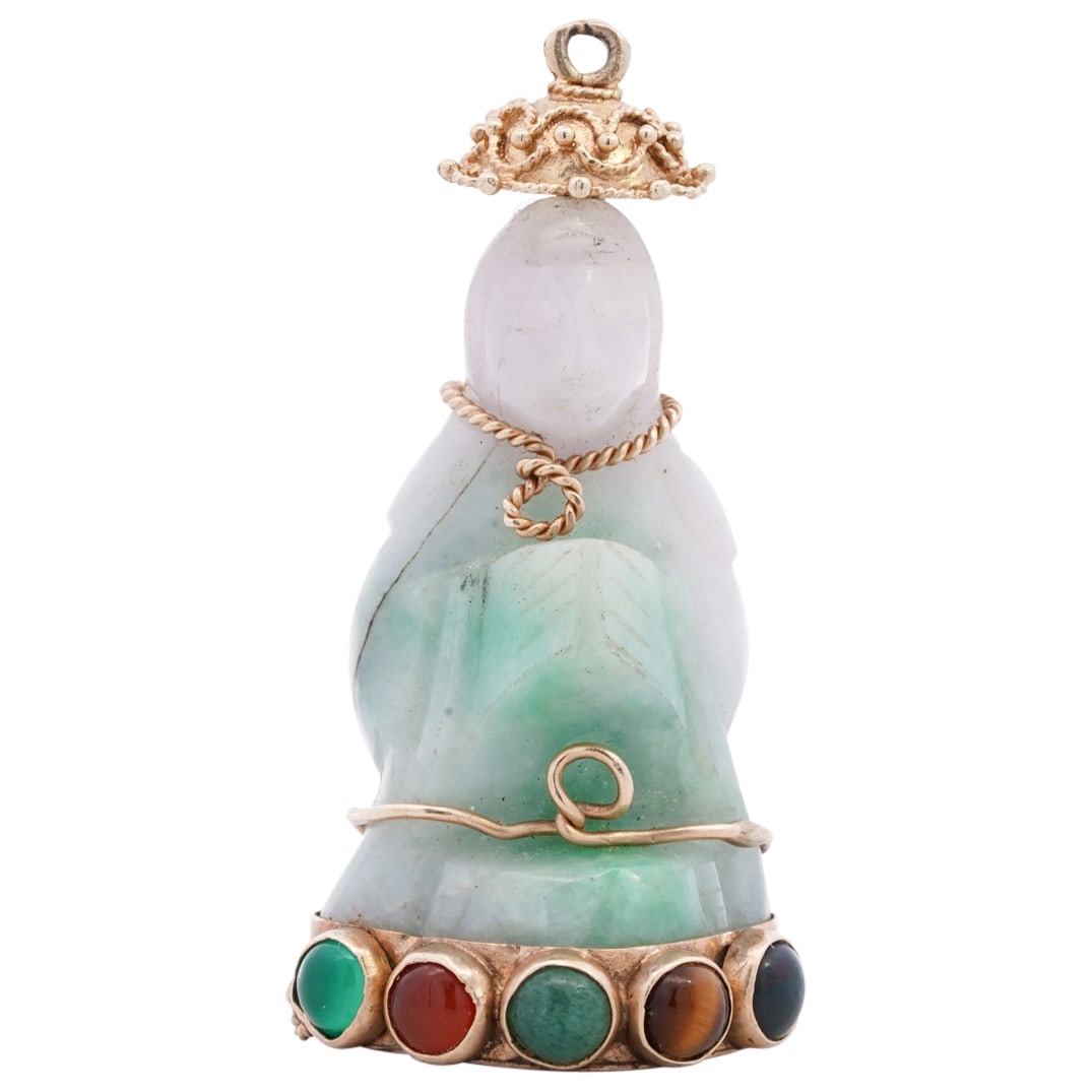 Vintage 14k Gold and Chinese Carved Jadeite (1 of 4)