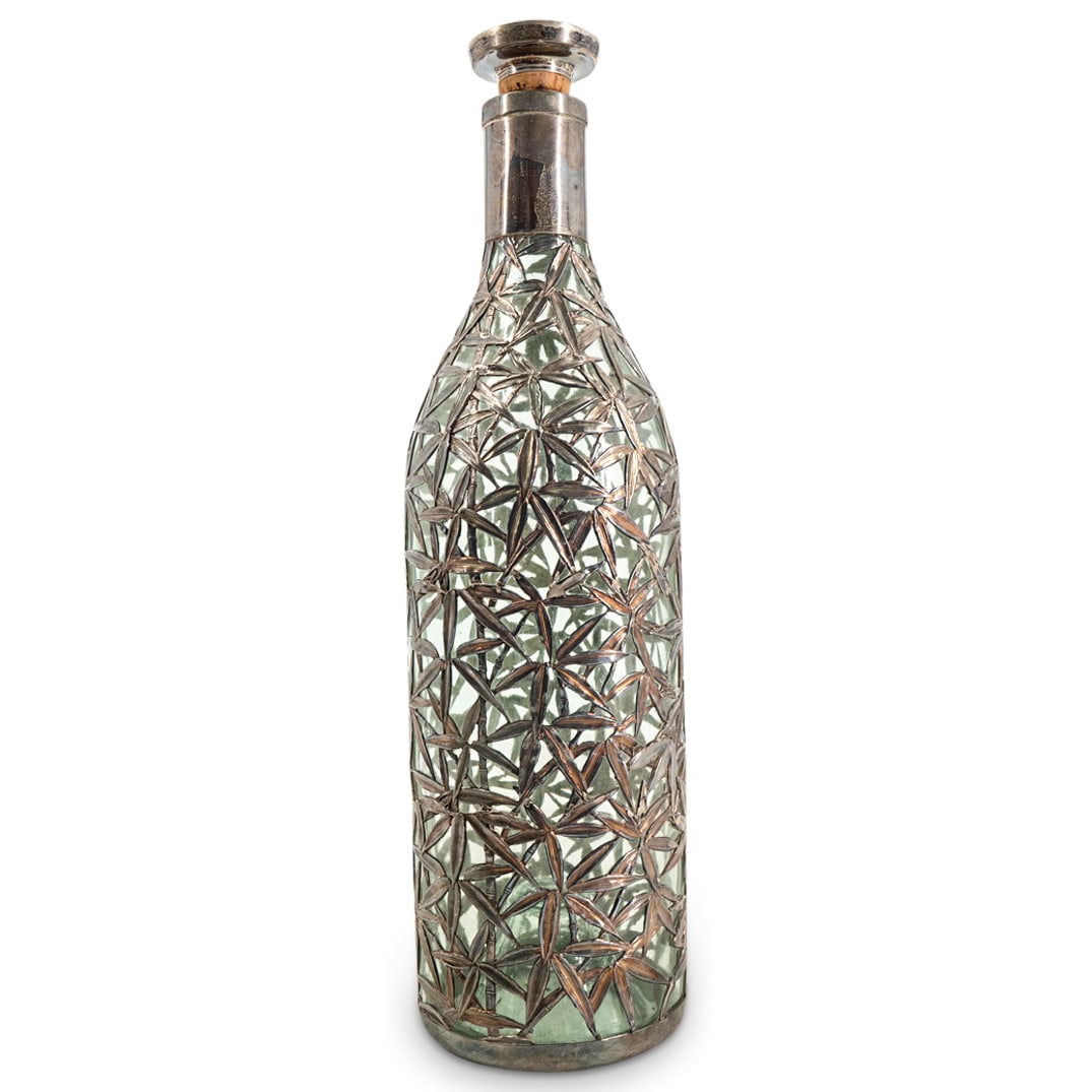 Sterling Silver Mounted Glass Decanter Bottle (1 of 4)