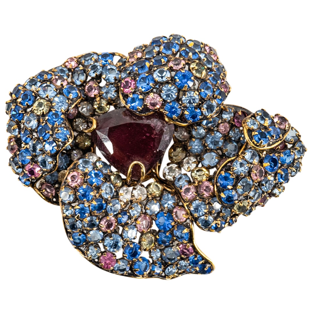 Iradj Moini Amethyst Floral Brooch (1 of 5)
