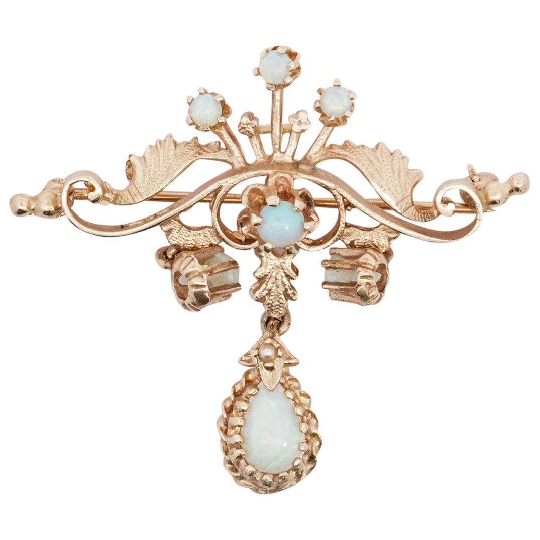 Vintage 14k Gold and Opal Brooch (1 of 2)