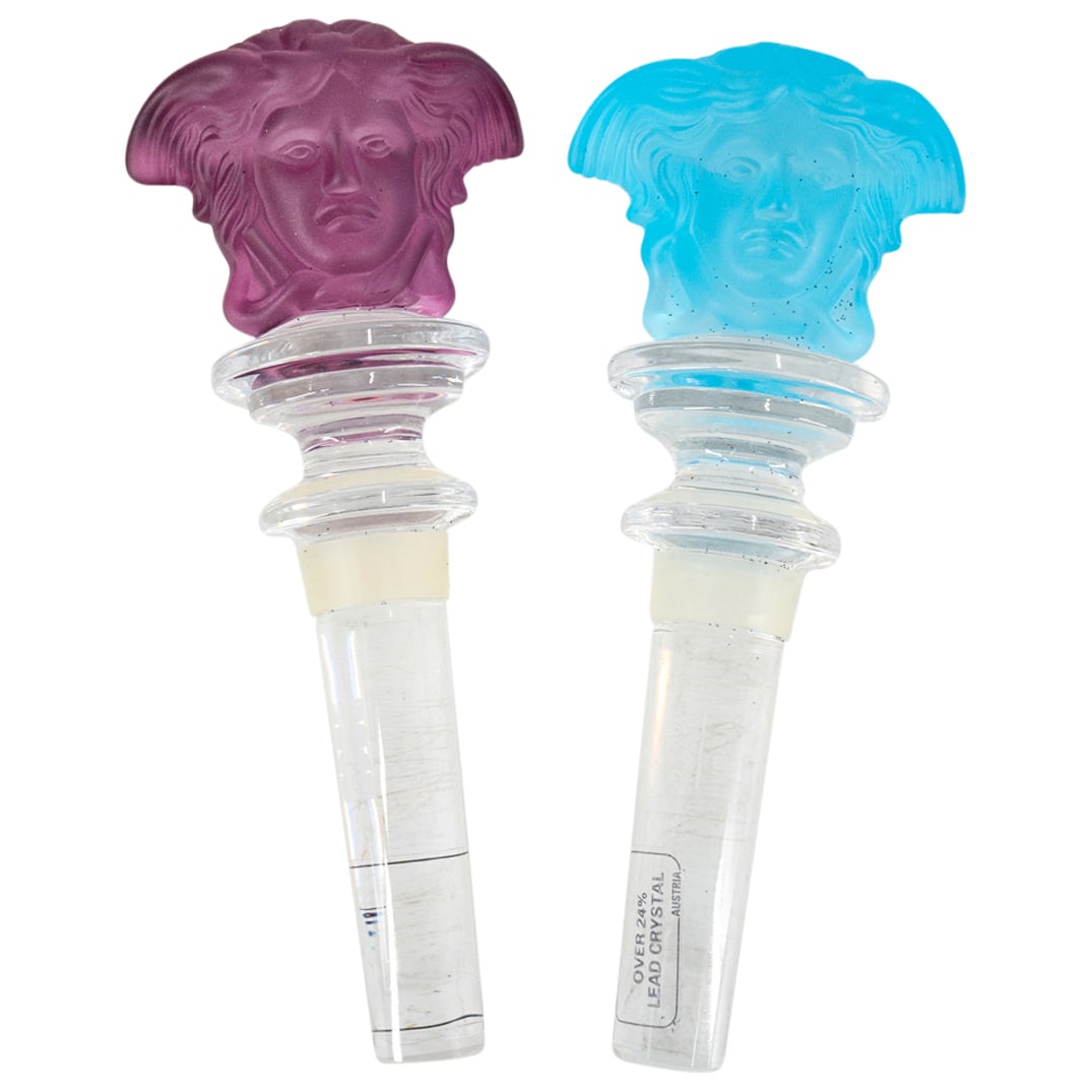 (2 Pc) Rosenthal Versace Medusa Stoppers (1 of 4)