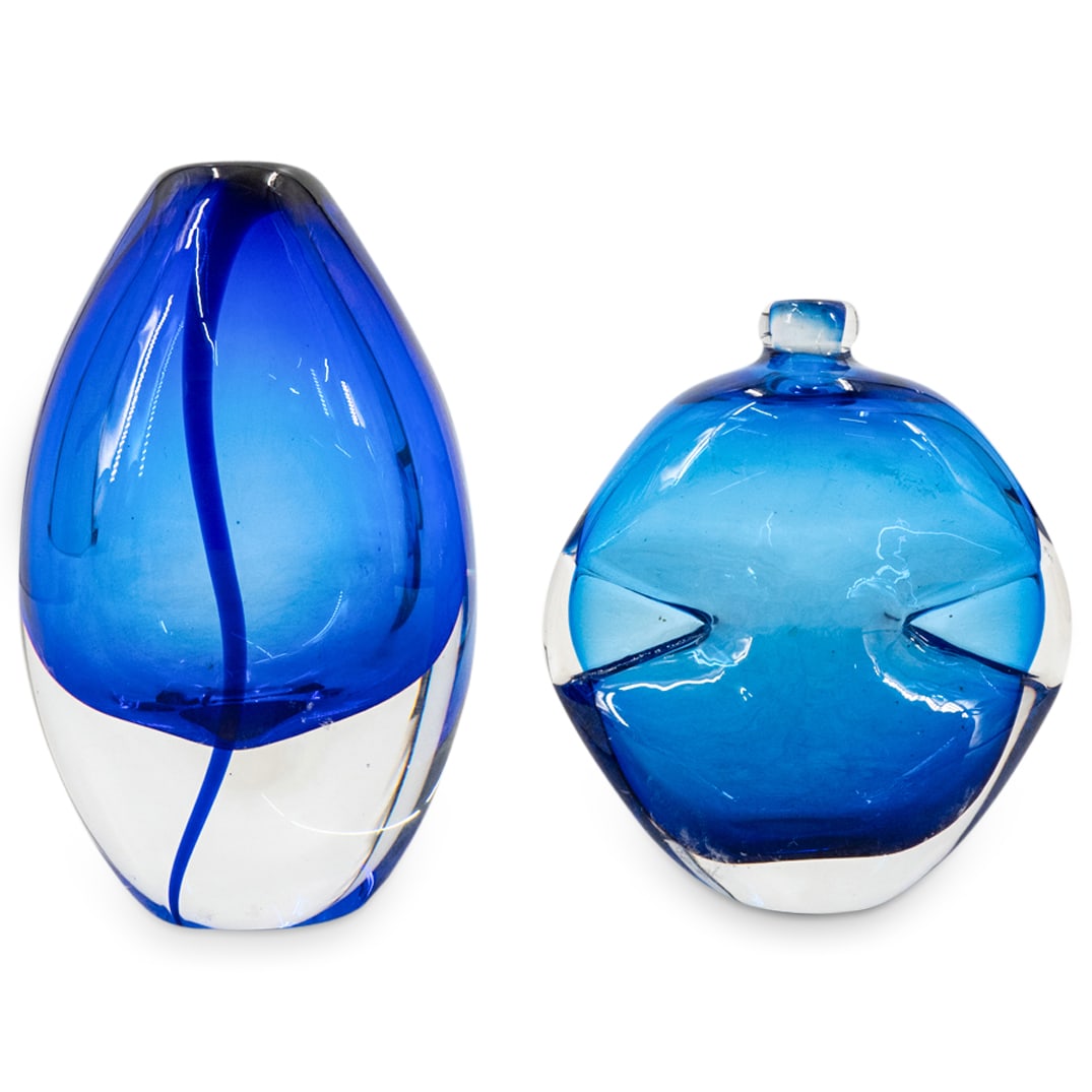 (2 Pc) Studio Art Glass Bud Vases (1 of 7)