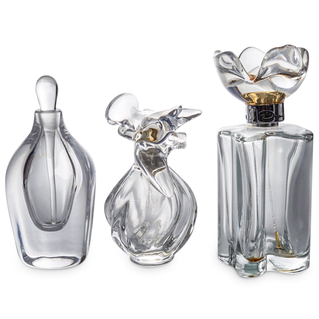(3 Pc) Vintage Glass Perfume Bottles Grouping Set (1 of 6)