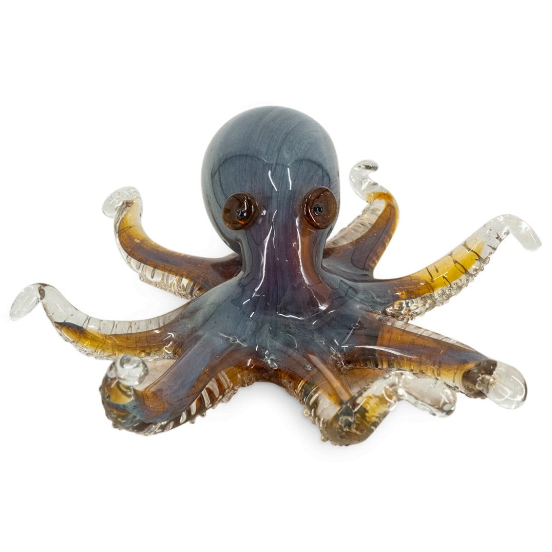 Textured Murano Art Glass Octopus Sculpture (1 of 5)