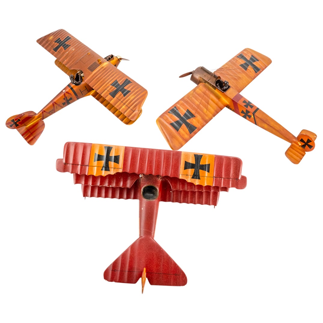 (3 Pc) WWI German Fokker Triplane Model Collection (1 of 19)