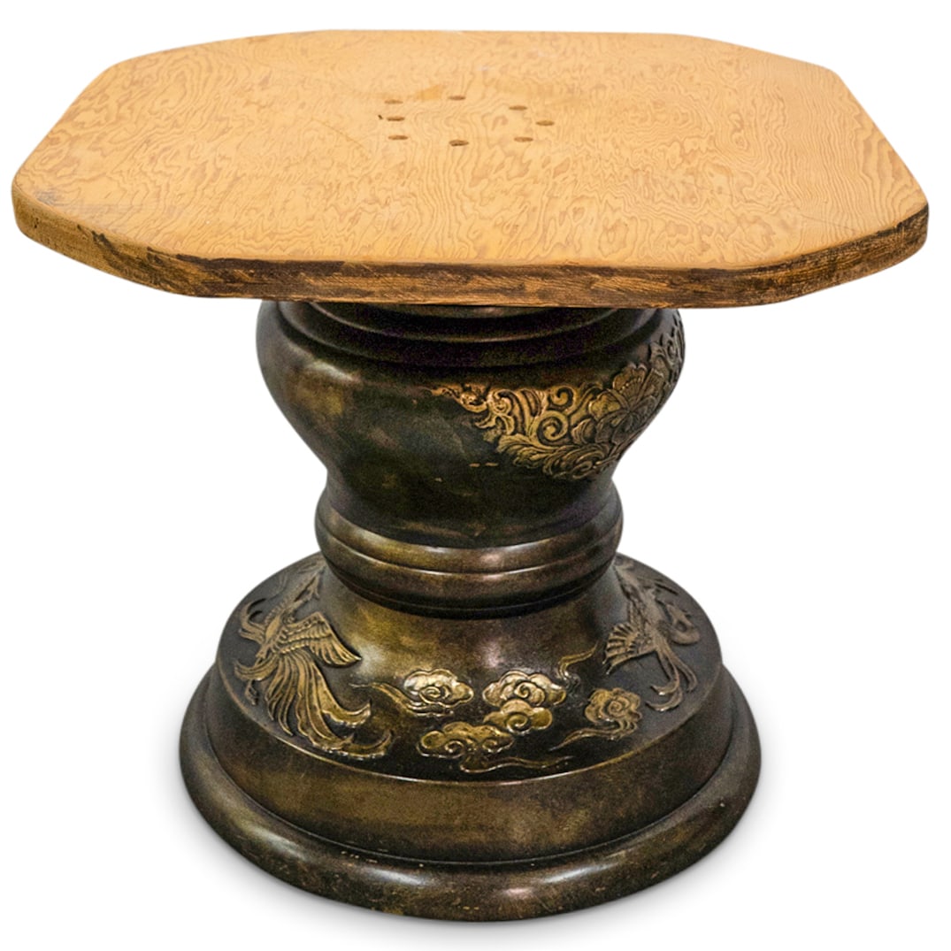 Chinese Metal Accent Table Pedestal Base (1 of 2)