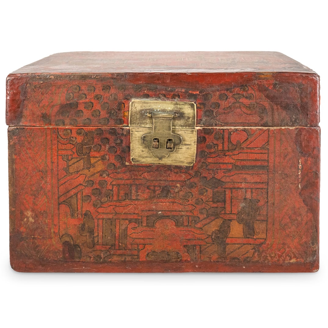 Vintage Chinese Lacquered Wooden Box (1 of 7)