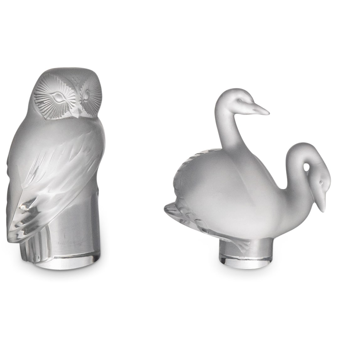 (2 Pc) Lalique Crystal Figurines Grouping Set (1 of 5)