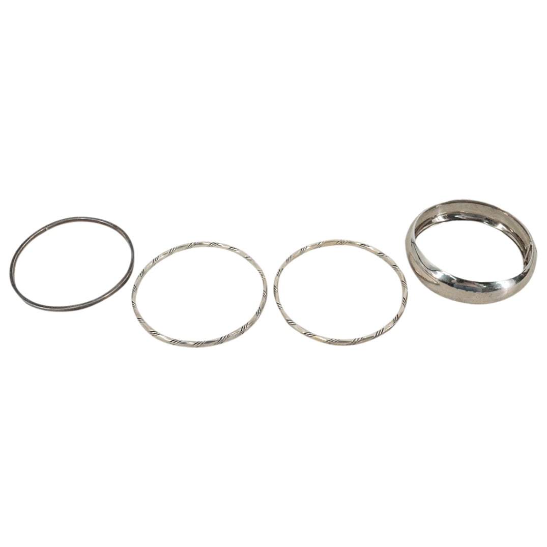 (3 Pc) Sterling Silver Jewelry Bracelets Grouping Set (1 of 5)