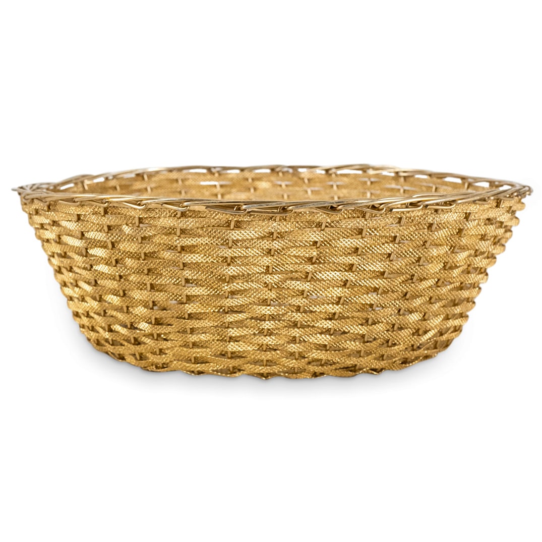Vintage Metal Woven Bread basket (1 of 4)