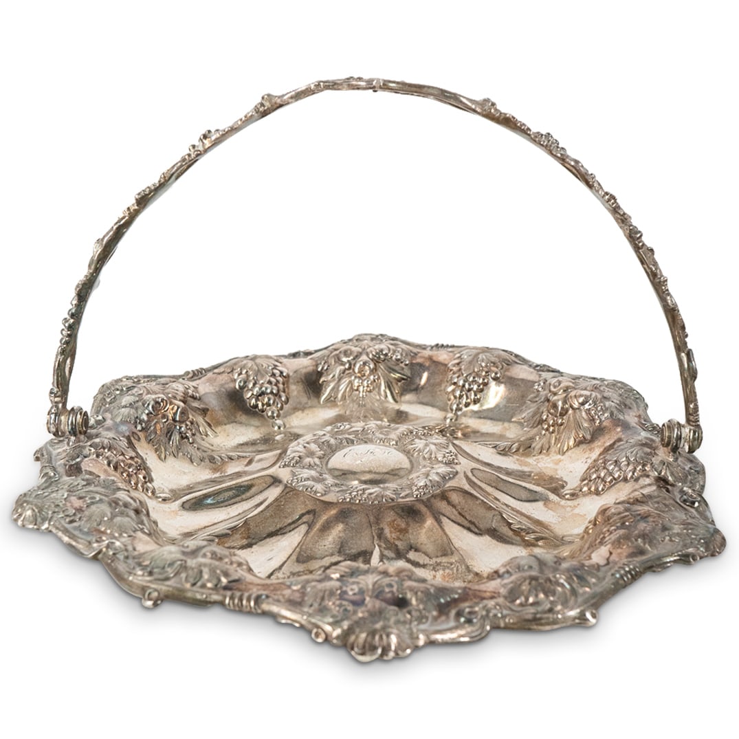 1874 Silver Plate Handled Fruit Basket (1 of 6)