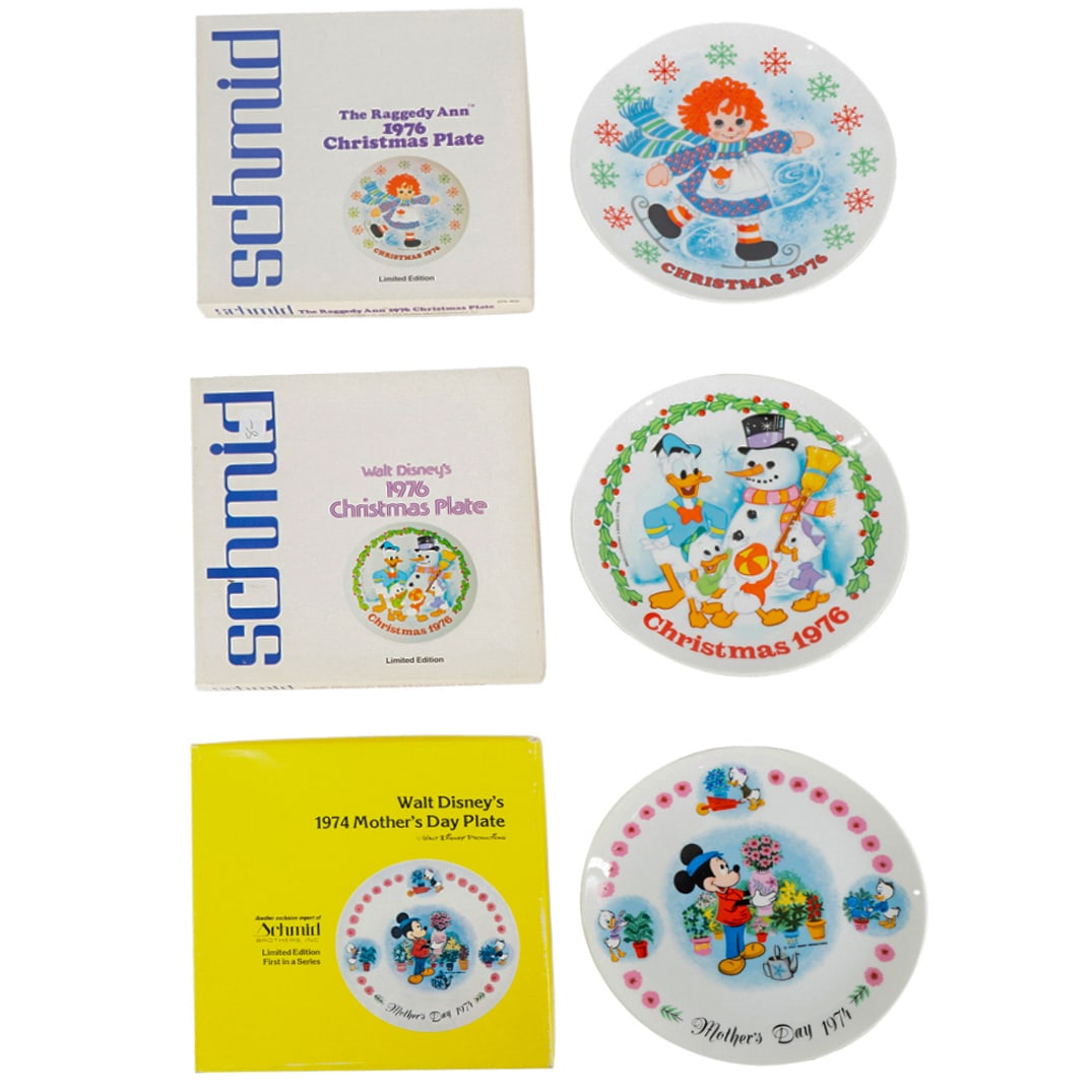 (3 Pc) Schmid Brothers Limited Edition Porcelain Plates (1 of 4)