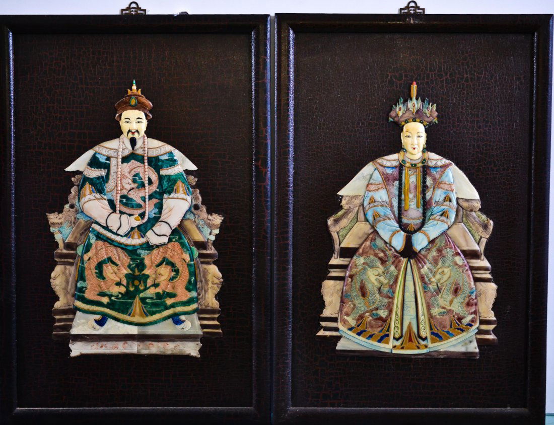 210 Pair of Chinese Emperor and Empress wall art Aug 16, 2012