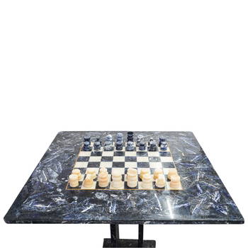 At Auction: A large ornate chess set with sterling silver board. Board  measures 46x46x8cm