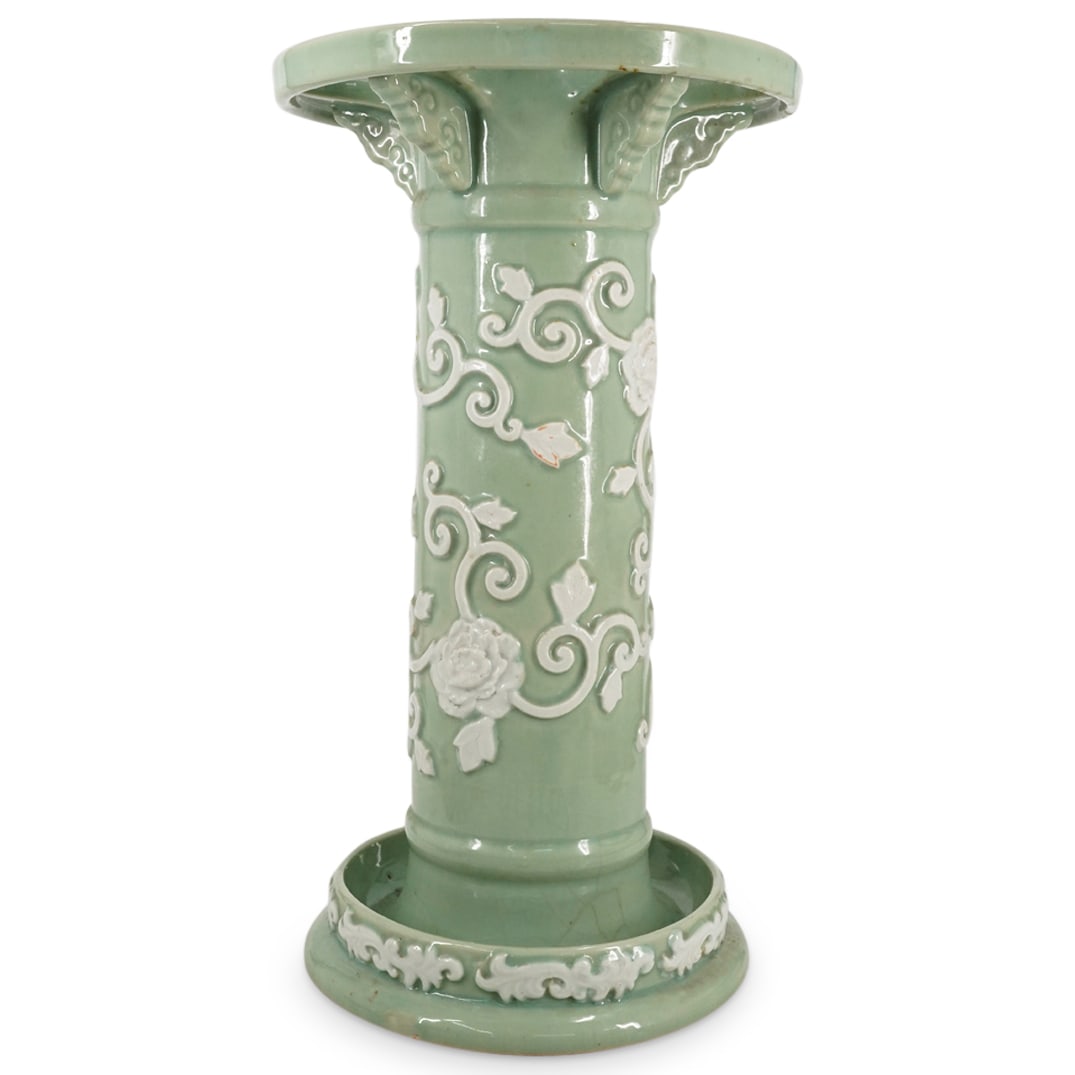 Victorian Celadon Porcelain Umbrella Stand (1 of 7)