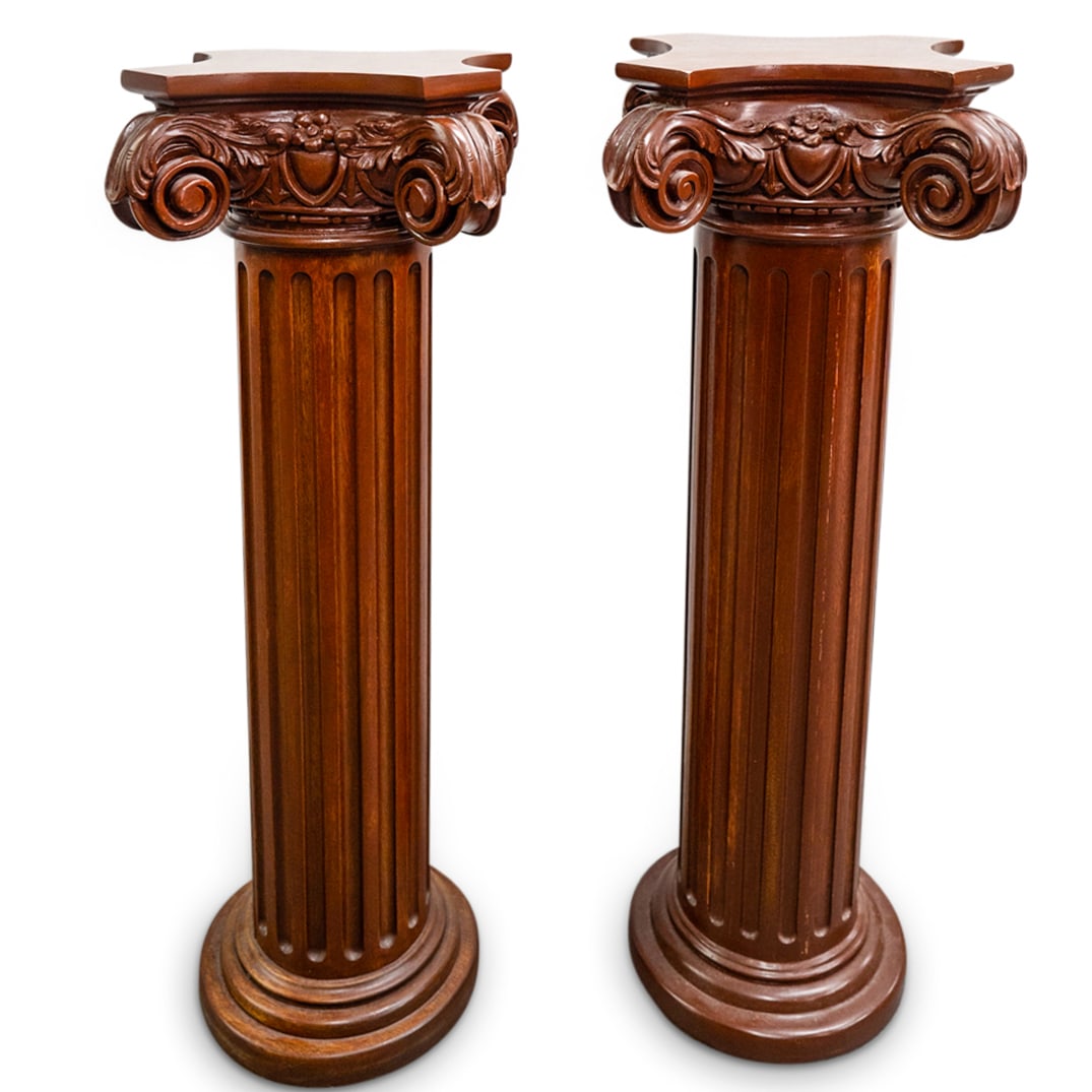 Pair Of Wood And Composite Corinthian Style Columns (1 of 6)