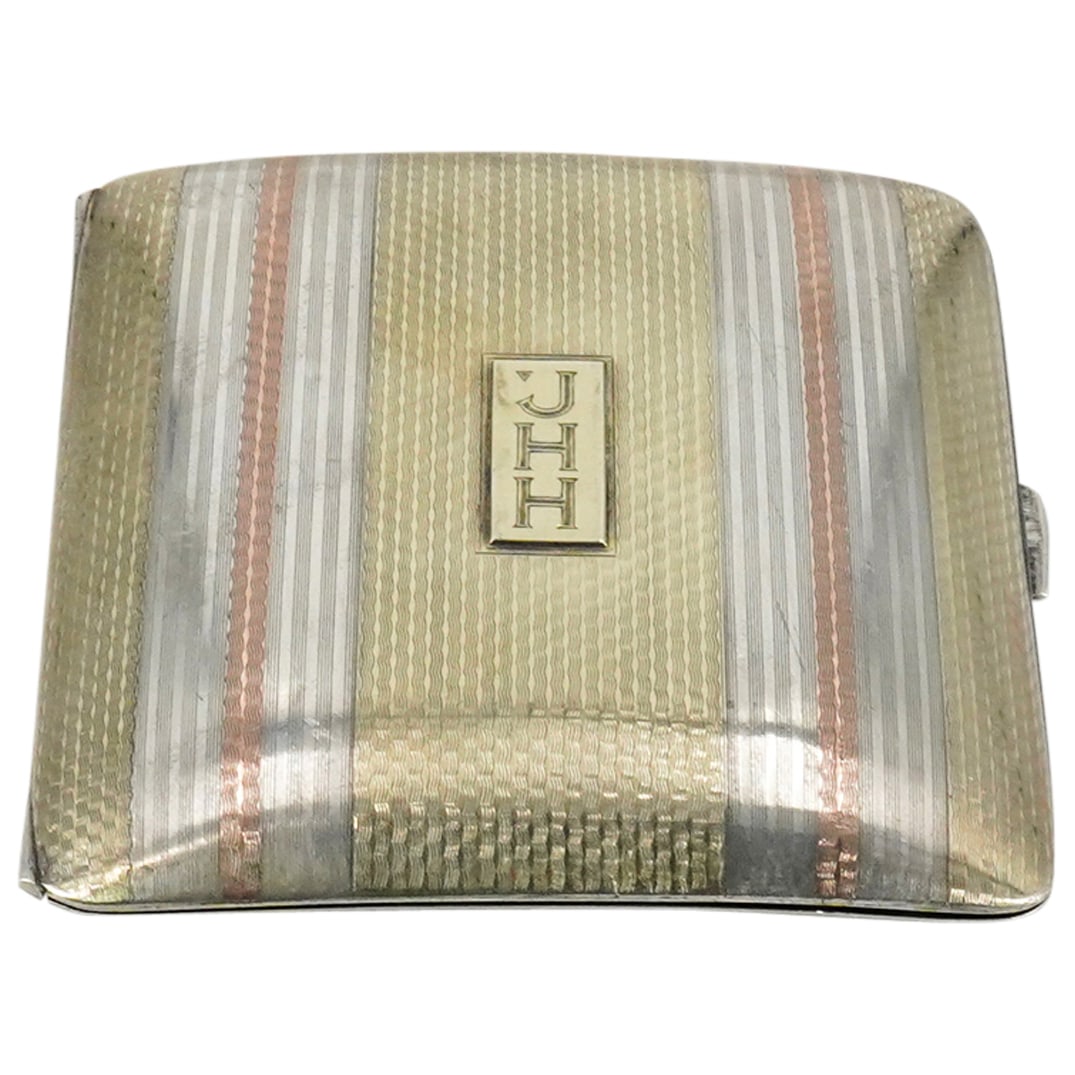 Art Deco G. H. French & Co. Sterling & 14K Cigarette Case (1 of 6)