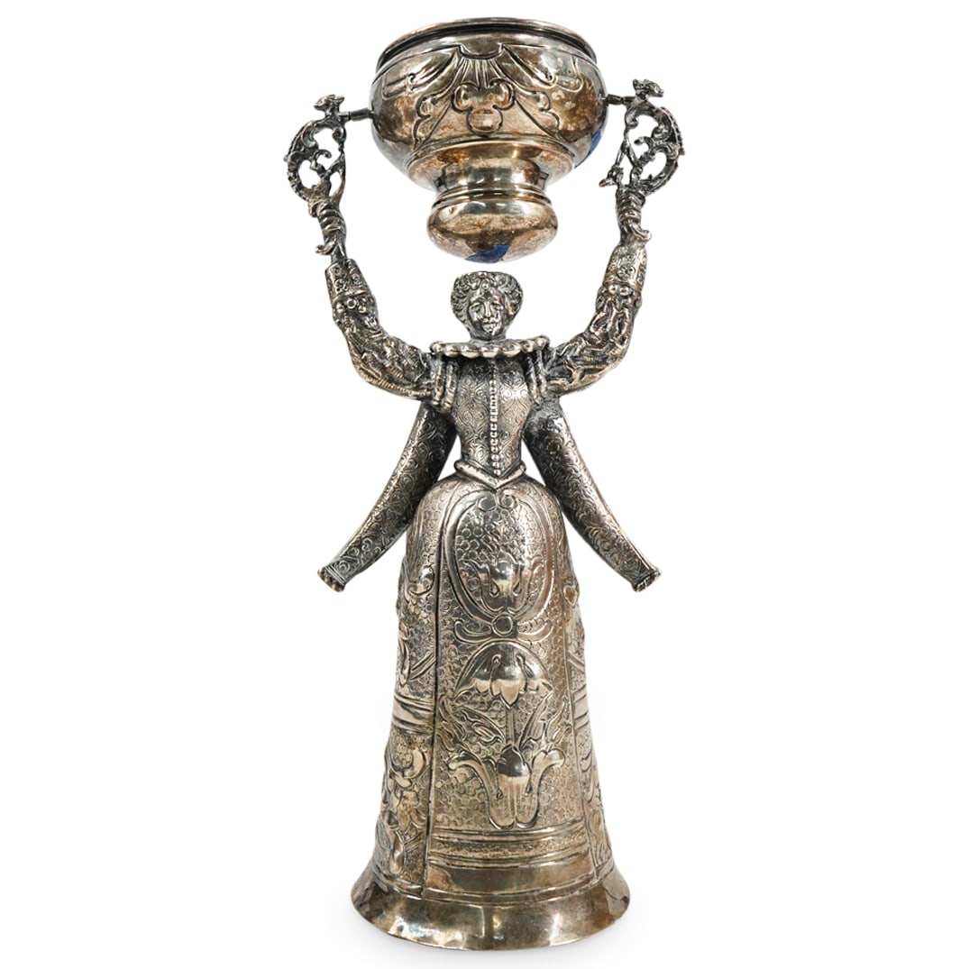 Antique English Berthold Mueller Sterling Silver Cellar (1 of 7)