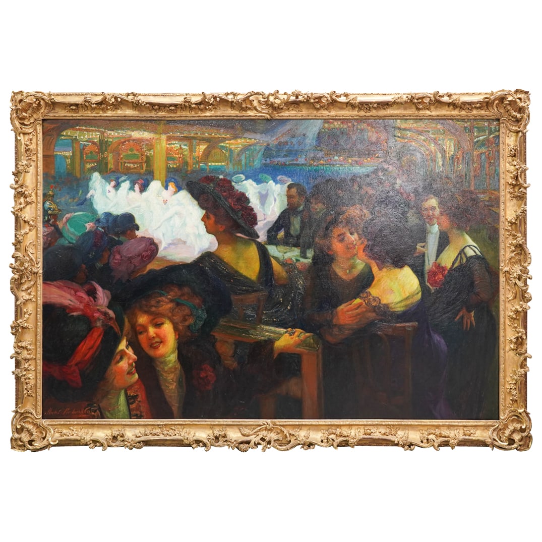 Michel Richard Putz (B. 1868) "Minuet Au Tabarin, Paris" Oil On Canvas (1 of 13)