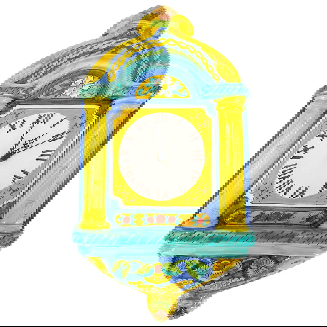 Vintage Italian Majolica Porcelain Wall Clock Auction