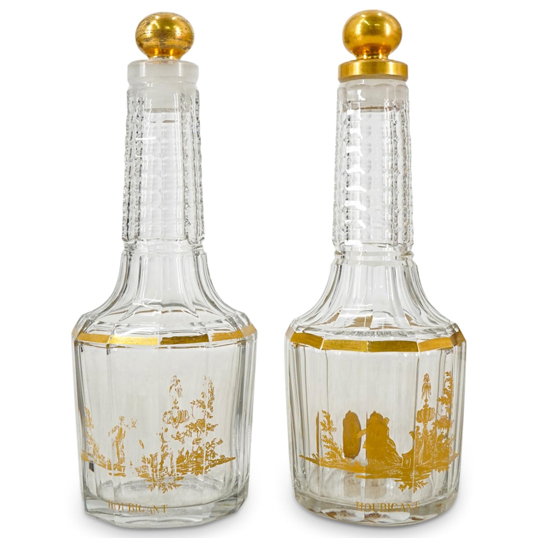 Pair Baccarat "Quelques Fleurs" Houbigant Crystal Perfume Bottles (1 of 6)