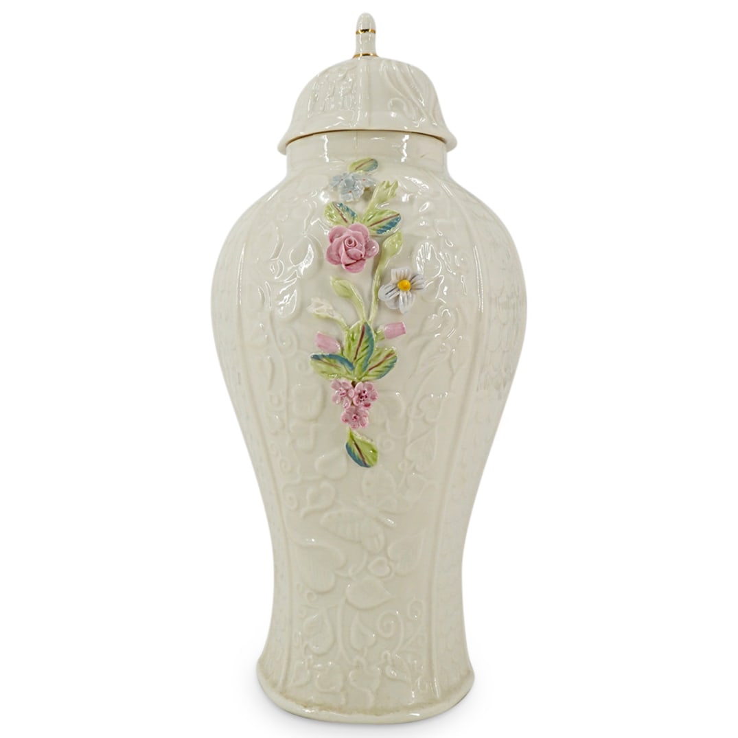 Belleek Millennium Collection Covered Porcelain Vase Auction