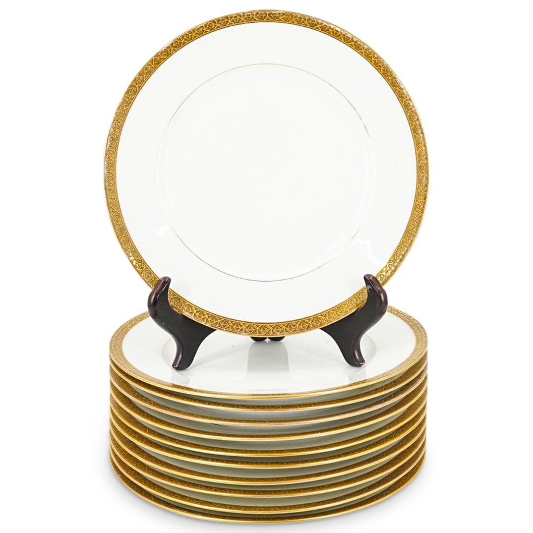 (11 Pc) Limoges Porcelain Plate Set (1 of 3)