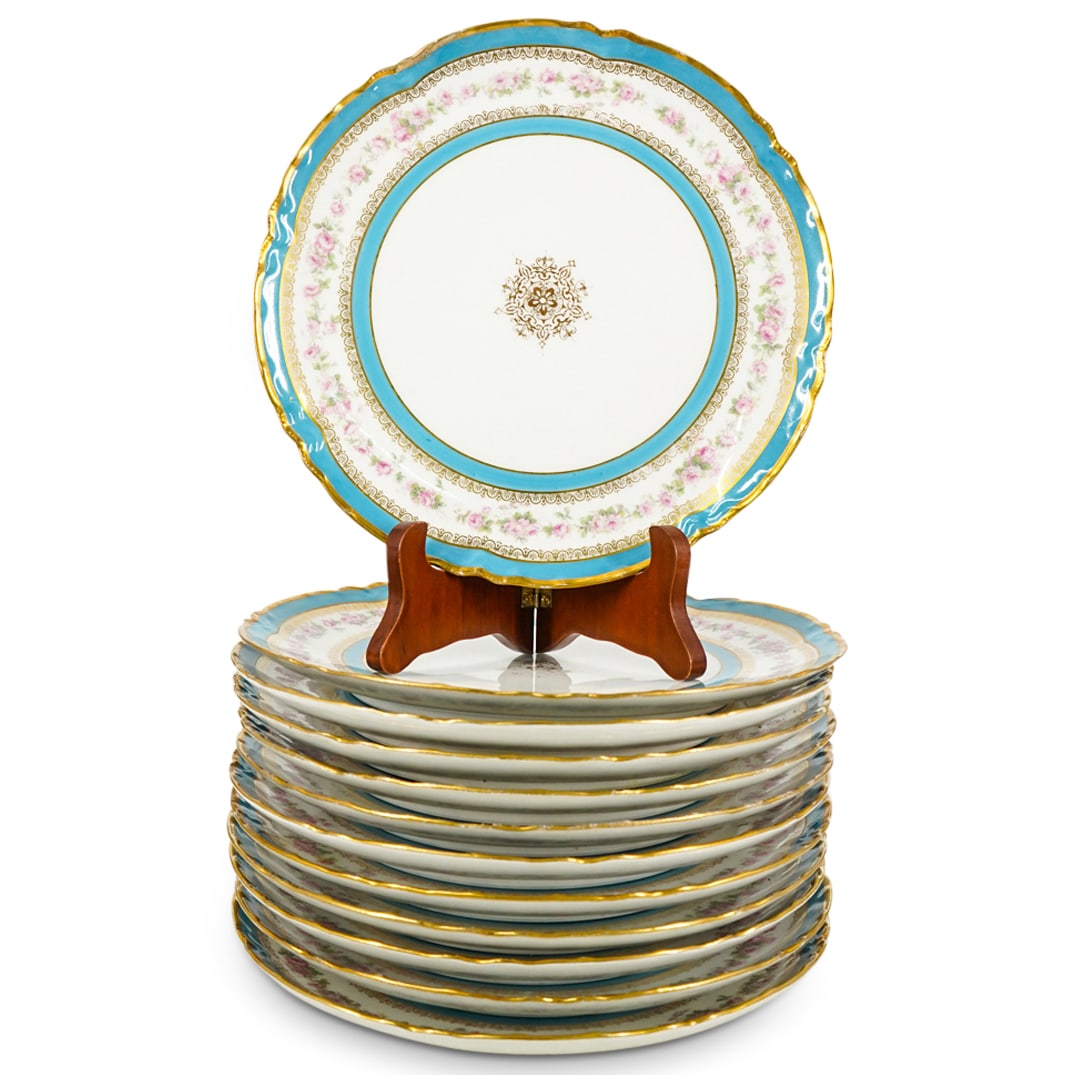(12 Pc) Antique Haviland Limoges Porcelain Plates (1 of 3)