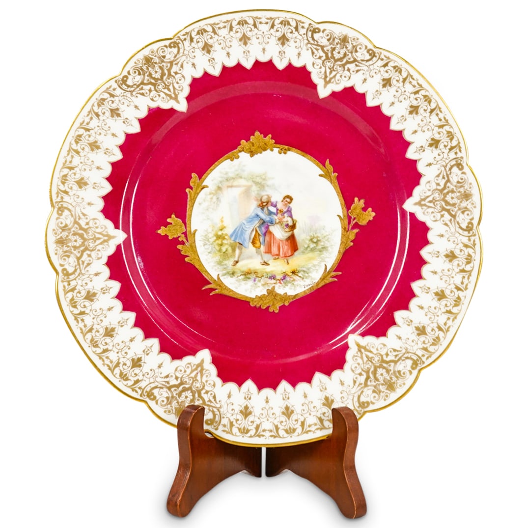 19th Century Sevres Porcelain Courting Lovers Before Door Plate (1 of 5)