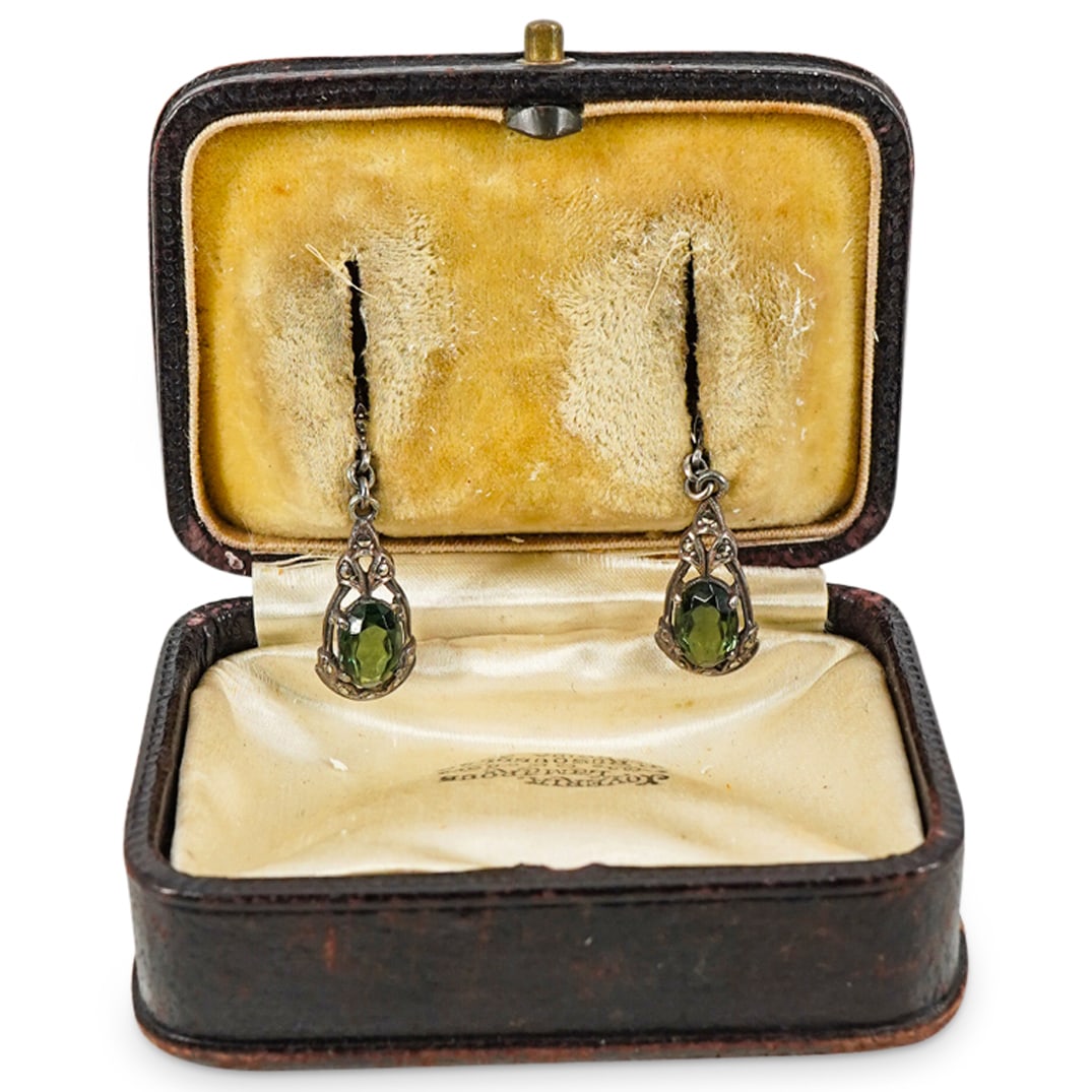 Pair Of Sterling Silver And Peridot Earrings In Box (1 of 4)