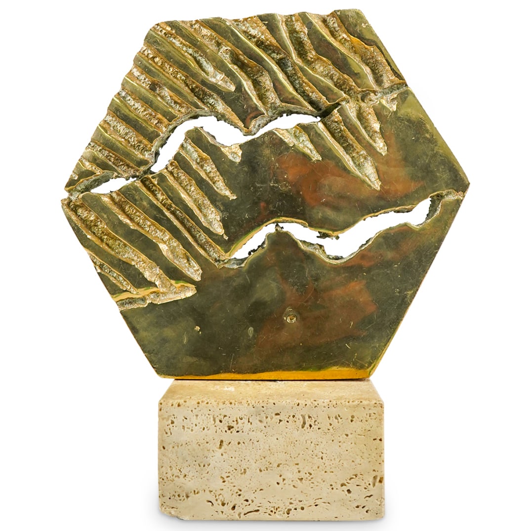 Signed Abstract Hexagonal Sculpture (1 of 4)