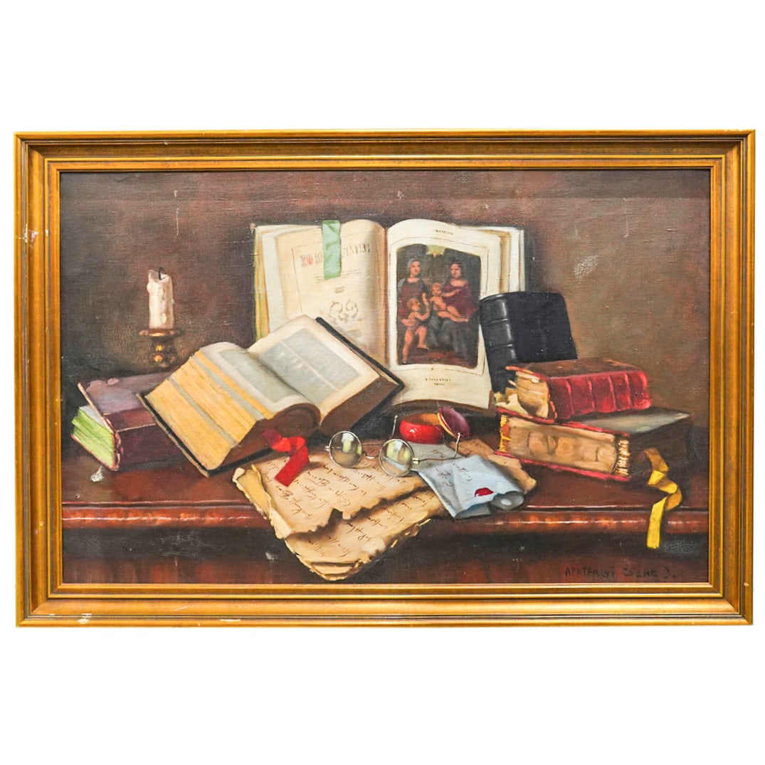 Czene Janos Apatfalvi (1904–1984) Still Life Oil On Canvas (1 of 6)