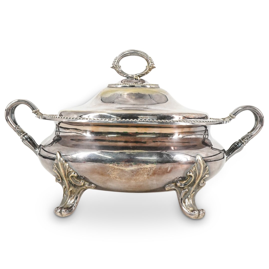 Antique English Sheffield Silver Plated Tureen (1 of 9)