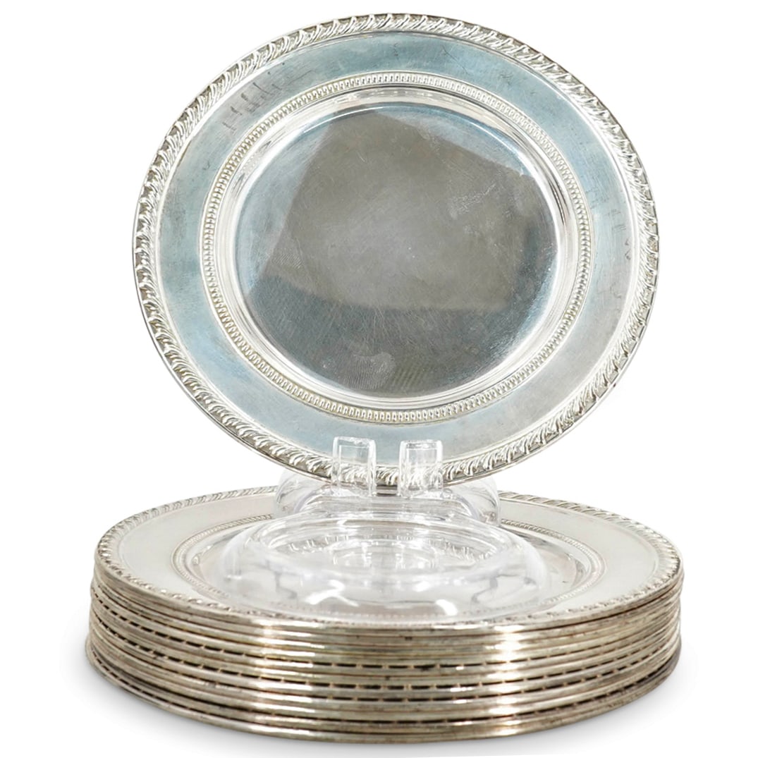 (12 Pc) Hallmark Sterling Silver Bread Plates (1 of 4)