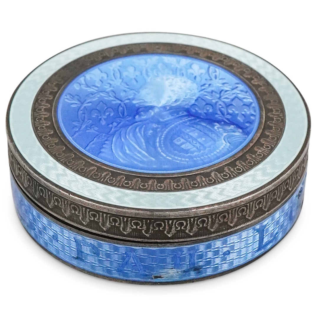 Antique French 950 Silver & Guilloche Henry IV Box (1 of 7)