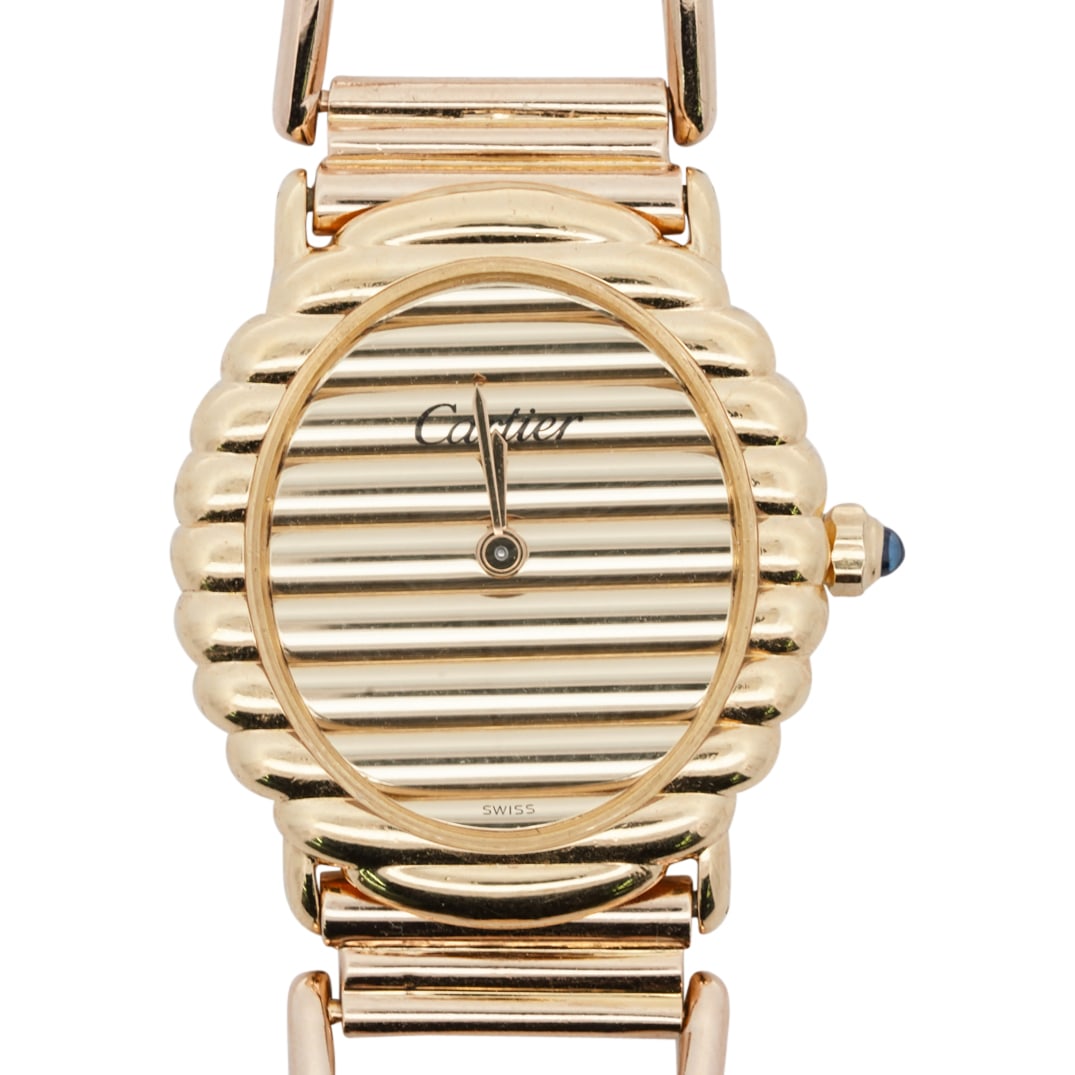 Vintage Cartier Gold Fluted 18k Gold Watch (1 of 4)
