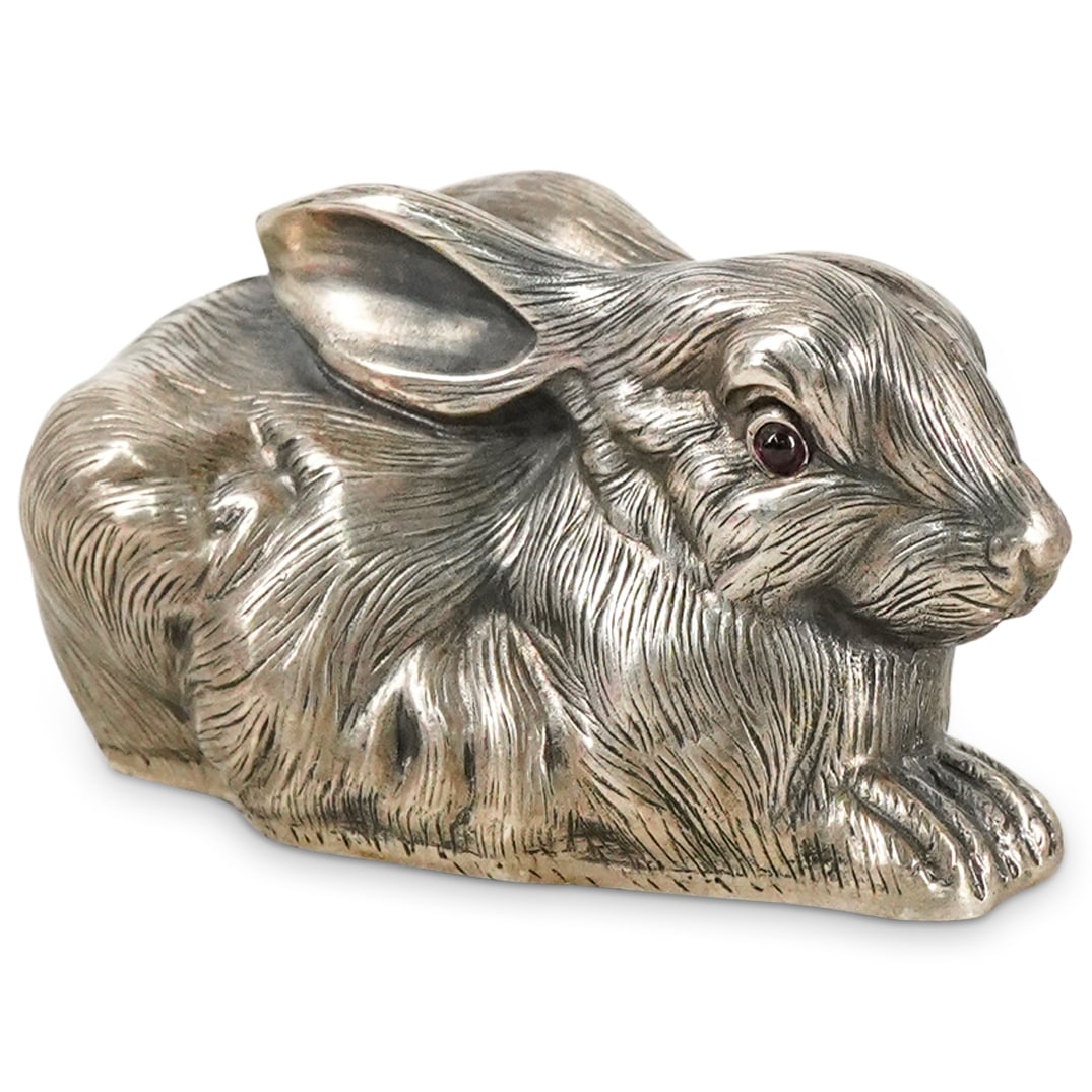 Antique Russian Faberge 916 Silver Rabbit (1 of 4)