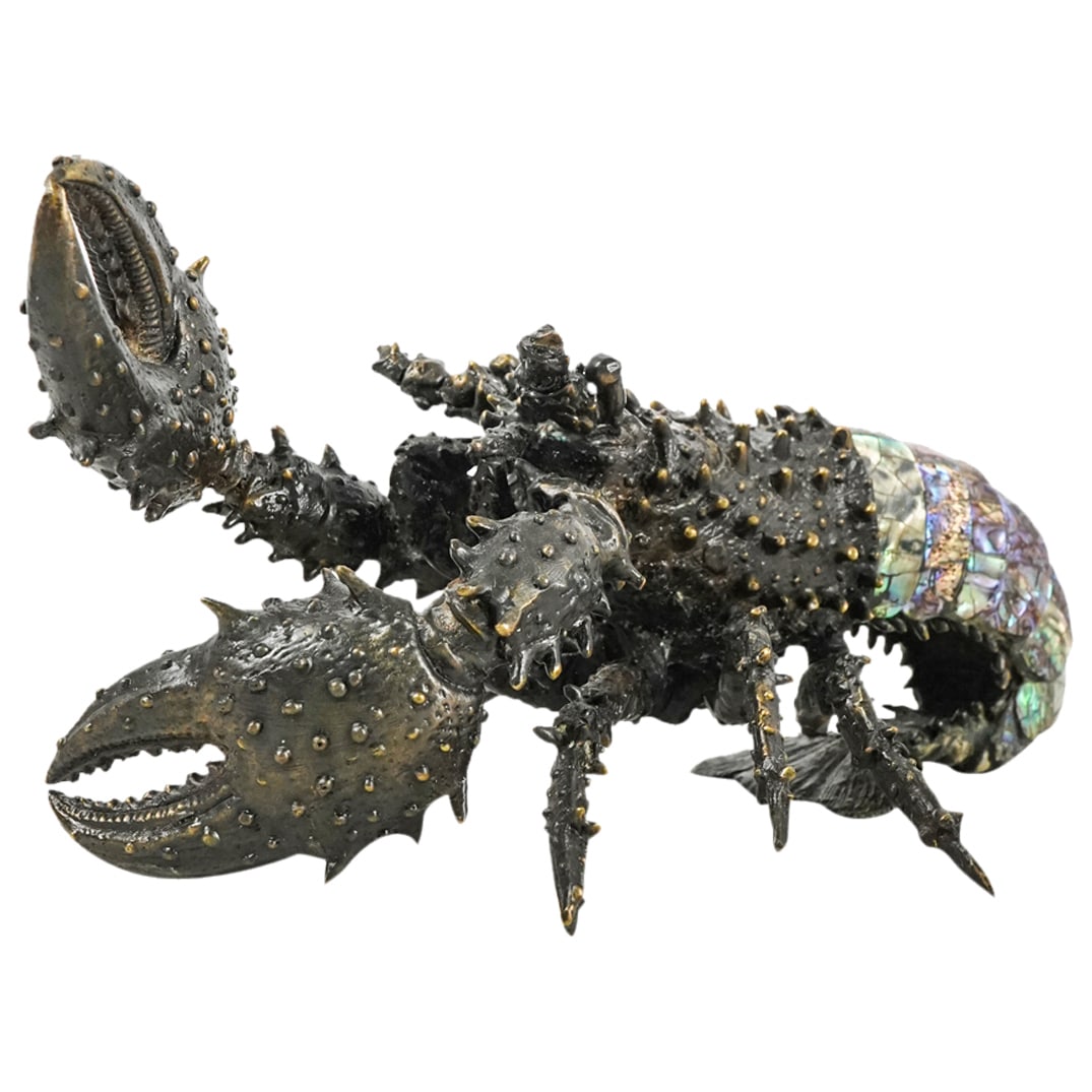 Bronze & Abalone-Shell Lobster Sculpture (1 of 5)
