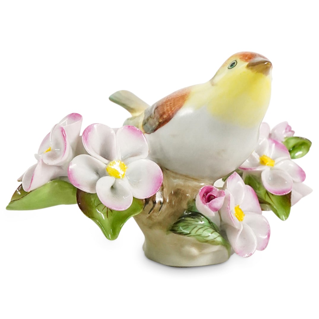 Herend Porcelain "Bird On Twig" 150 Anniversary Figurine (1 of 4)