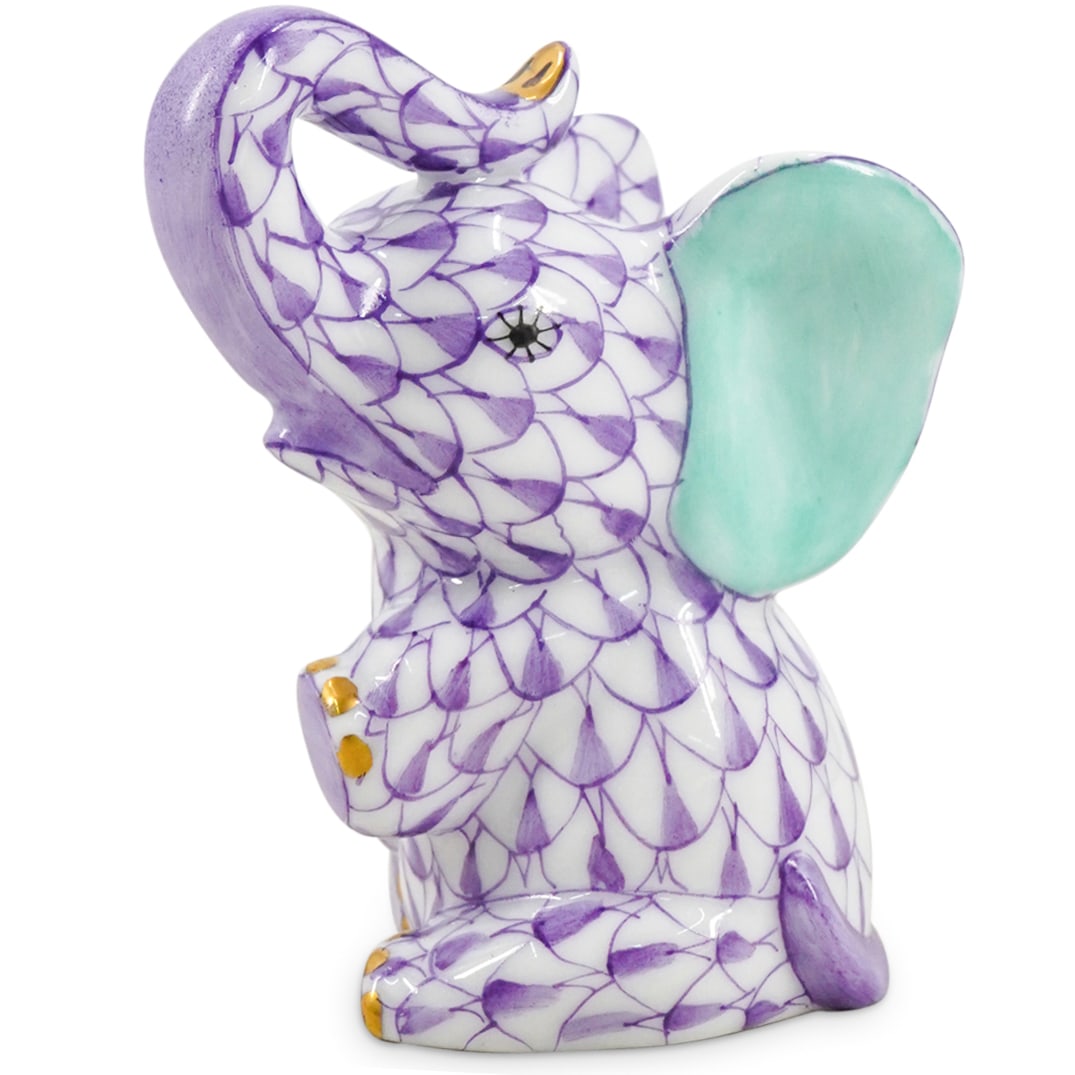 Herend Porcelain "" Lilac Fishnet Figurine (1 of 4)