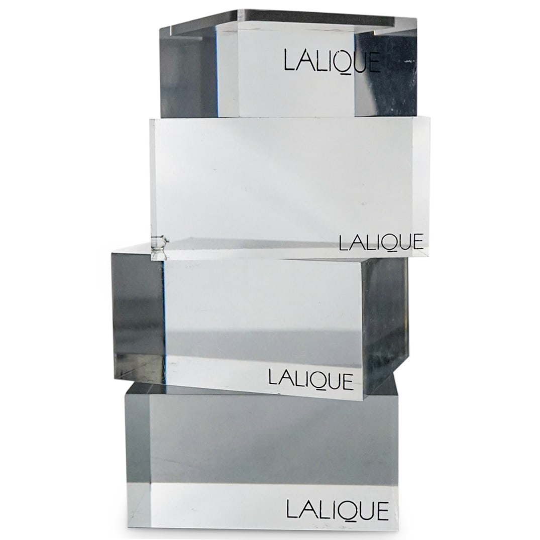 (4 Pc) Lalique Acrylic Bases (1 of 2)