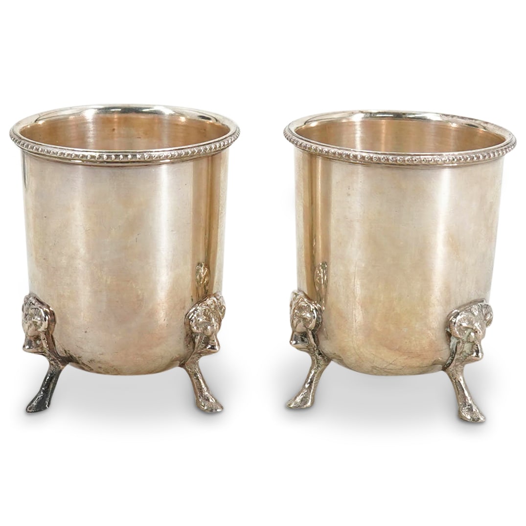 Pair of Sterling Silver Footed Cellars (1 of 5)
