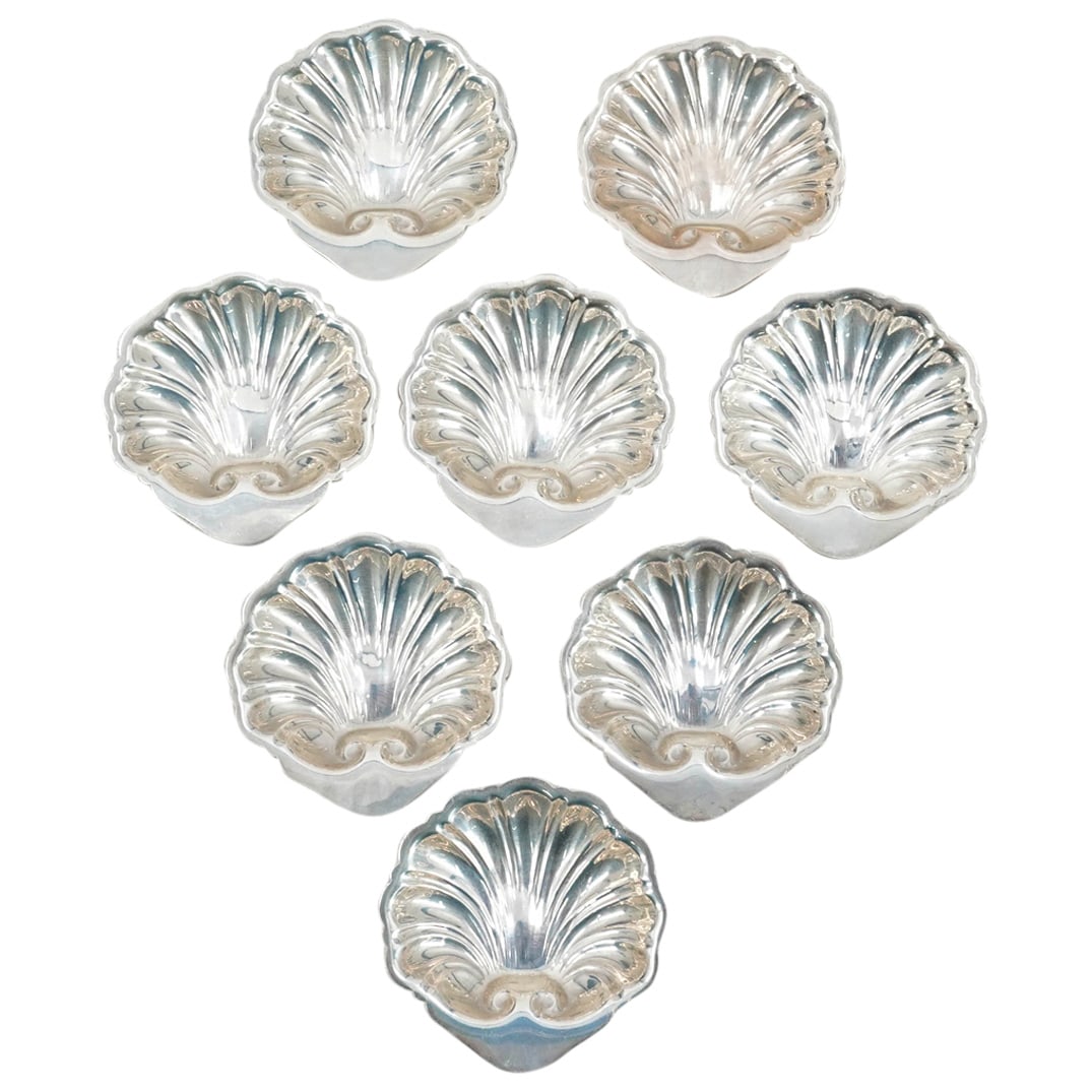 (8 Pc) Sterling Silver Shell Dish Set (1 of 6)