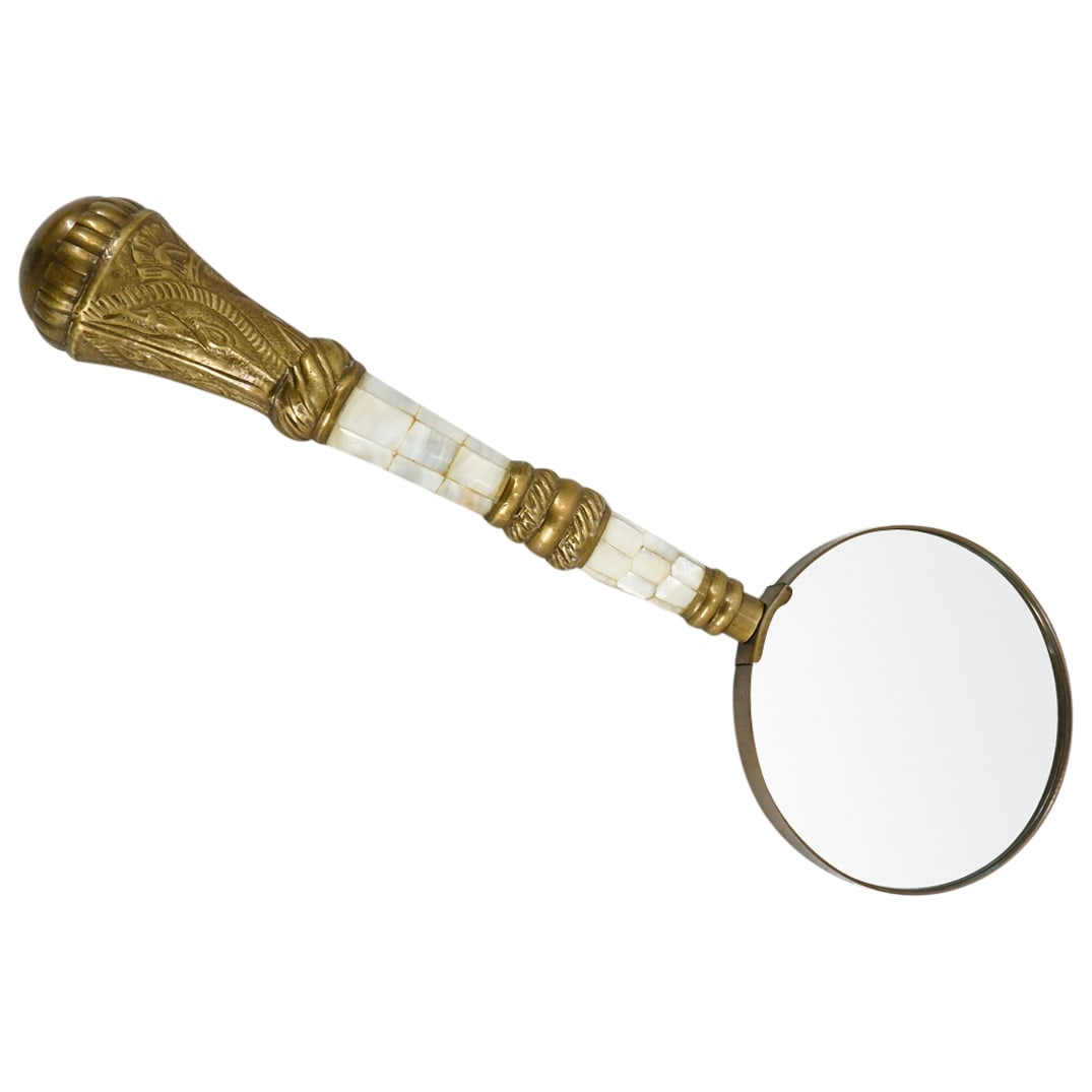 Antique French Mother Of Pearl Overlaid Magnifying Glass (1 of 4)