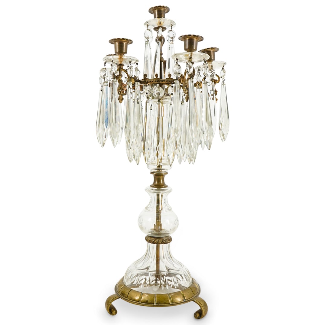 Probably Baccarat Crystal & Bronze Candelabra (1 of 6)