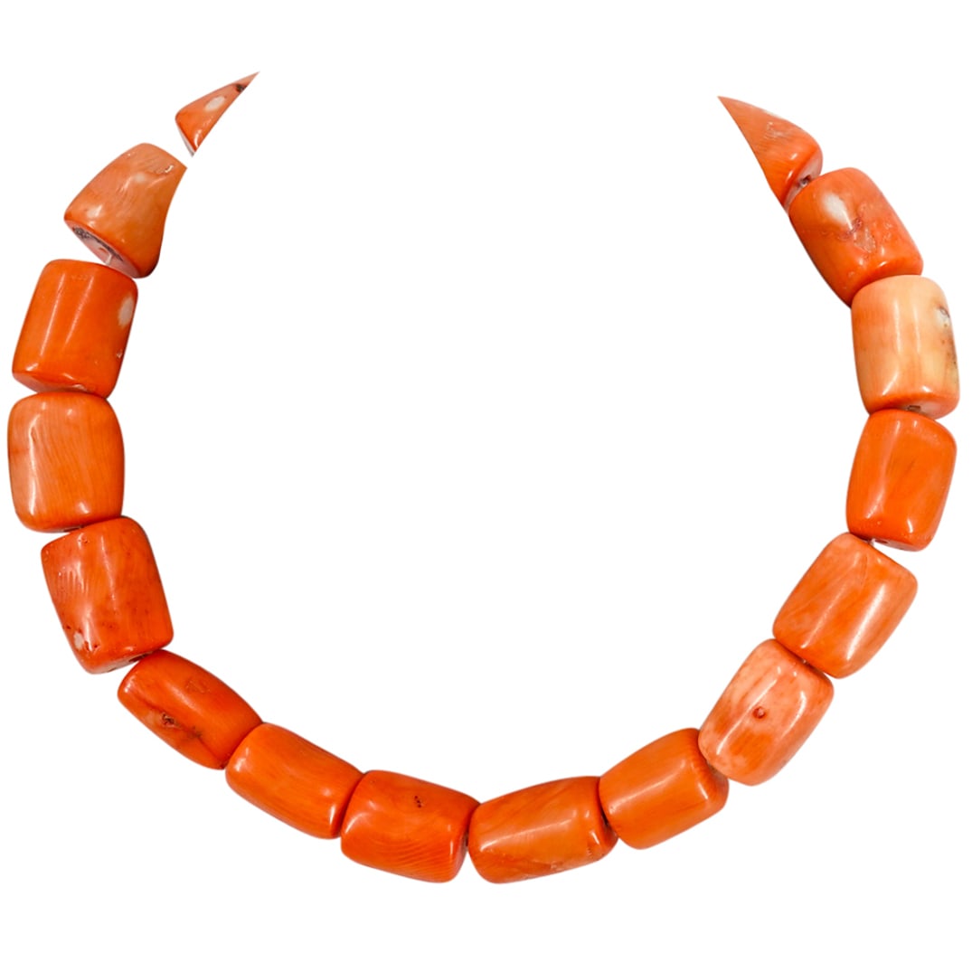 Antique Chinese Carved Coral Prayer Beads (1 of 3)