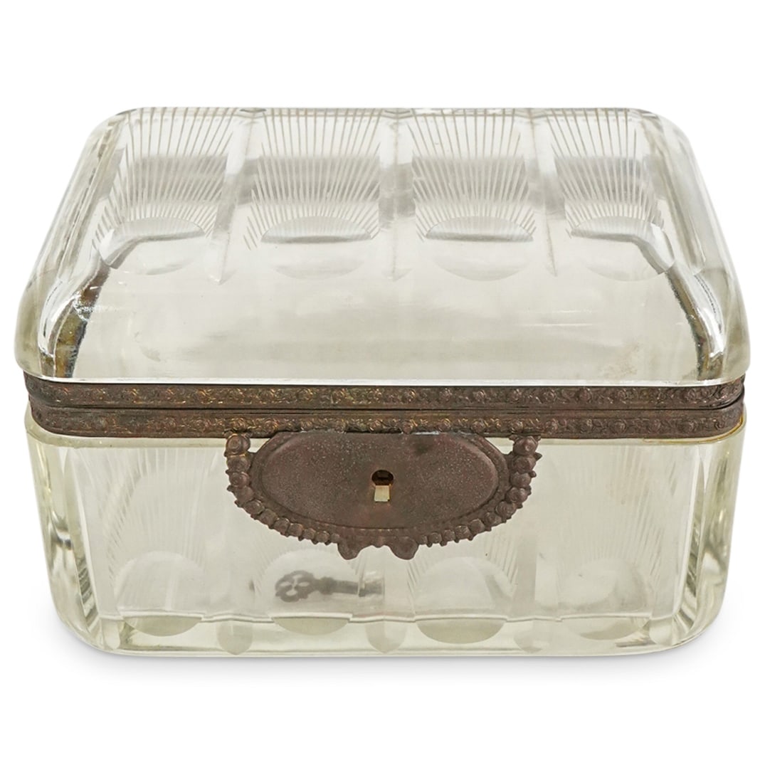 Antique Intaglio Cut Crystal Box (1 of 6)
