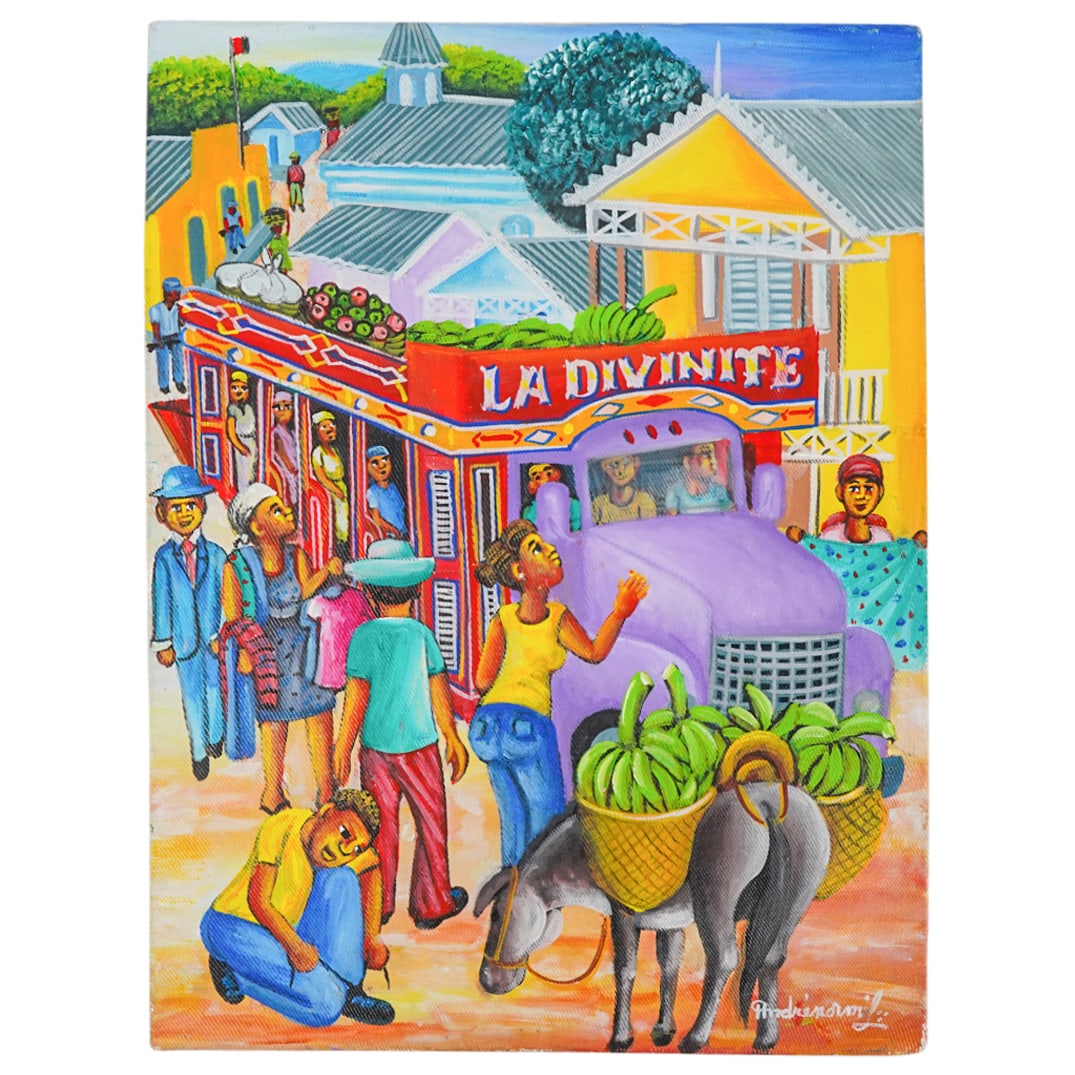 Signed Andre Normil (Haitian,1934) Oil On Canvas (1 of 6)