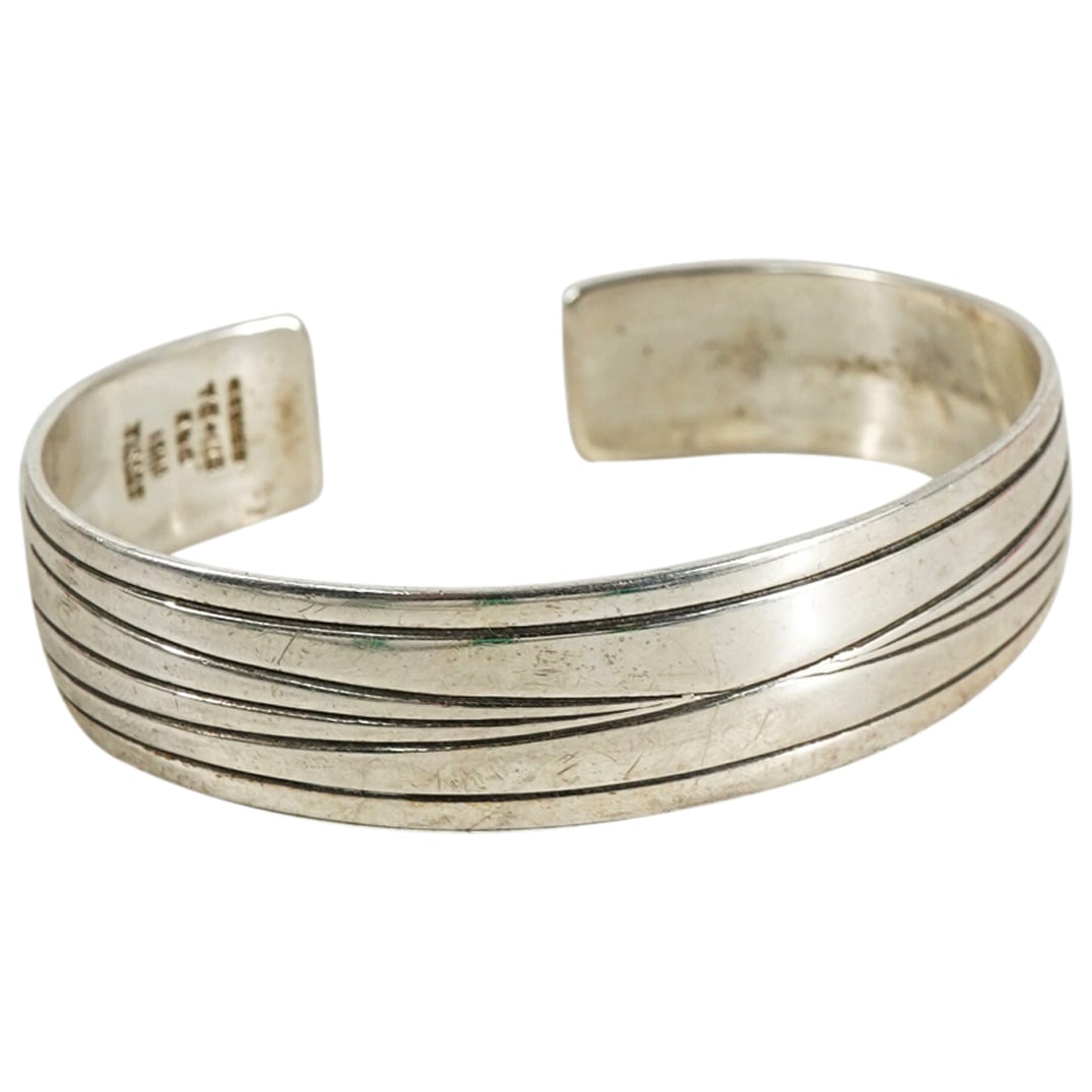 Mexican Sterling Silver Cuff Bracelet (1 of 3)